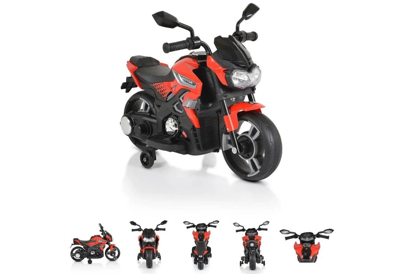 Moni Elektro-Kindermotorrad Houston 1188F Rot 25 kg - Bild 3