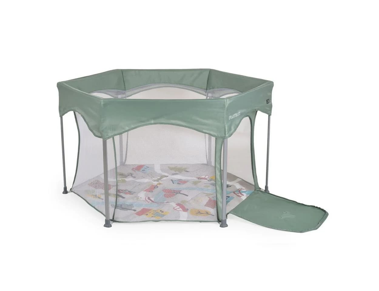 Cangaroo Laufstall Playbox Klappbar Matratze Tragetasche Reiselaufstall Grün - Bild 4