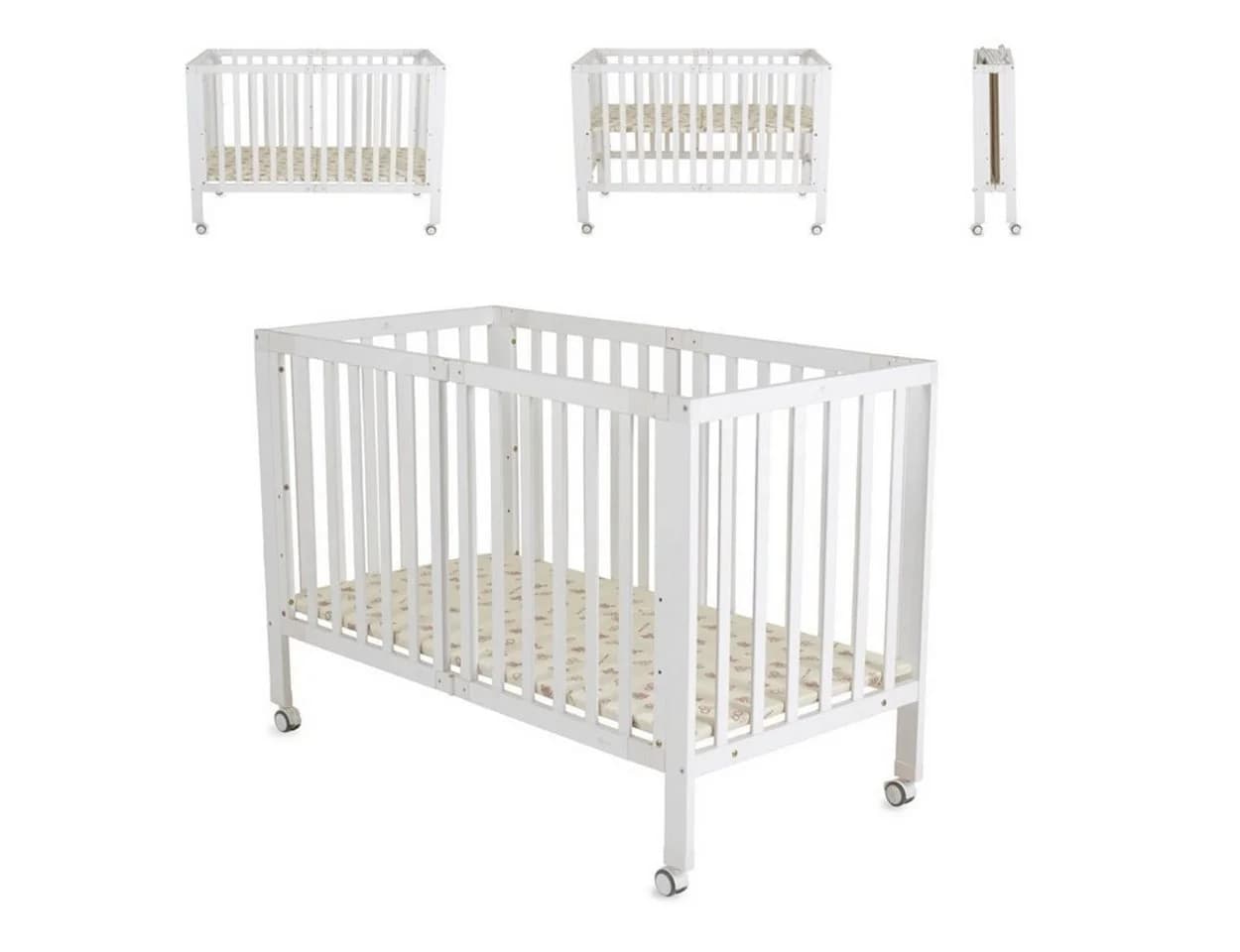 Cangaroo Baby Gitterbett Nova Holz Faltbar Weiß - Bild 3
