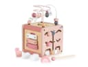 Moni Aktivitätswürfel Holz W11B316 Rosa mit Sortierspiel, Xylophon & Labyrinth Bild 1