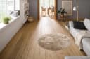 my home Hochflor-Teppich Malin Rund Beige Sand 140cm Bild 1