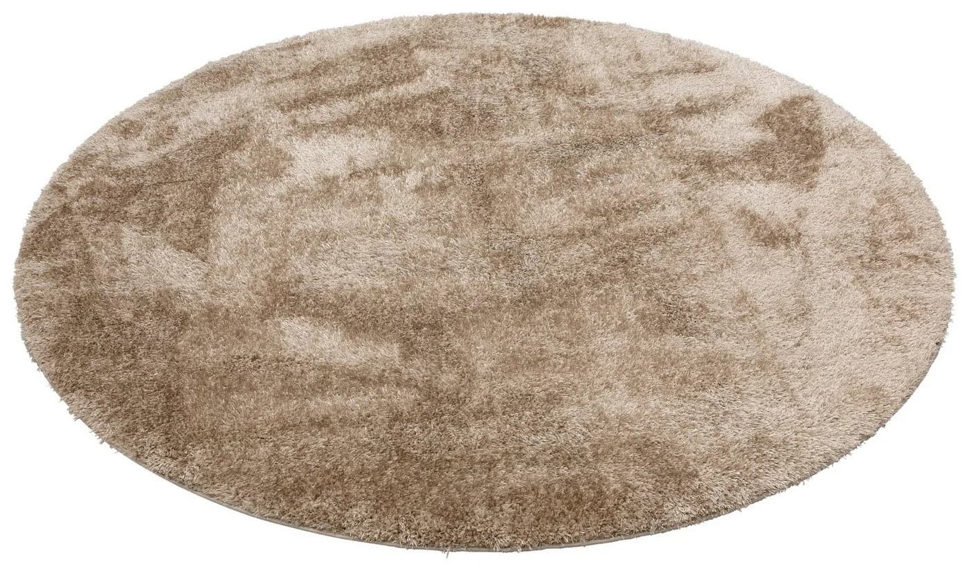 my home Hochflor-Teppich Malin Rund Beige Sand 140cm - Bild 3