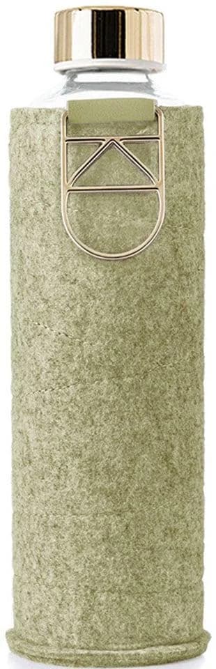 Trinkflasche EQUA "Mismatch" Pistazie-Goldfarben Borosilikatglas 750 ml