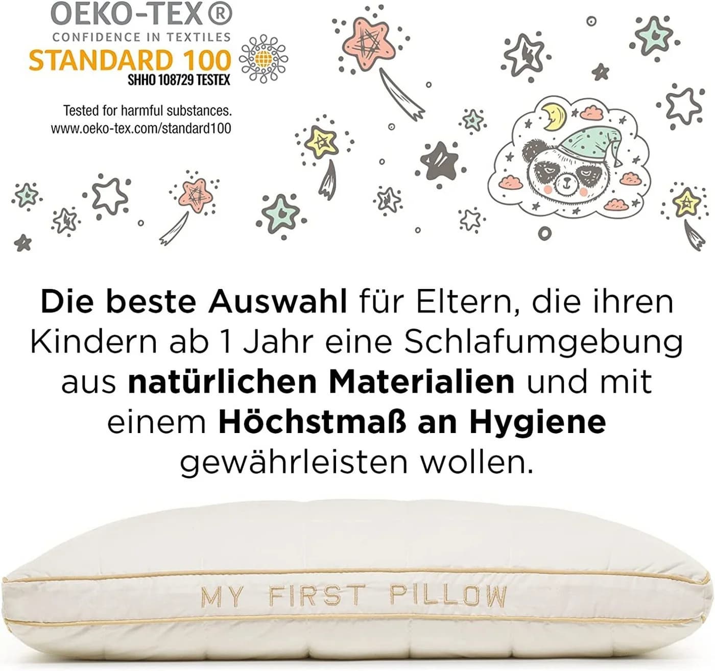 Vitapur Schlafkissen 40x60 Gesund Babykissen für alle Schlafpositionen