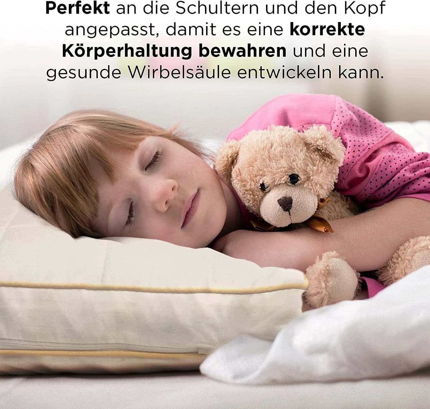 Vitapur Schlafkissen 40x60 Gesund Babykissen für alle Schlafpositionen - Bild 3