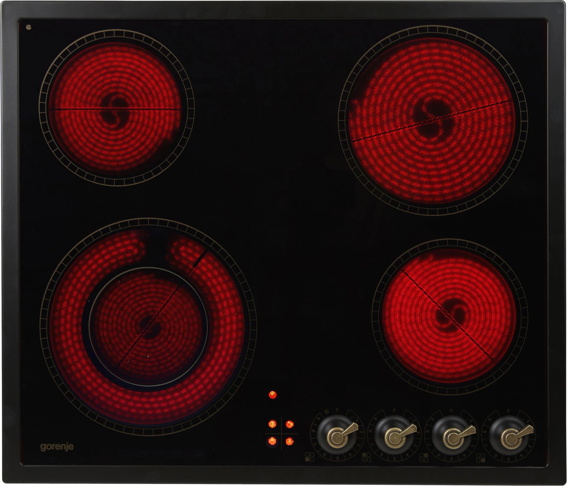 GORENJE Elektro-Kochfeld EC642CLB Schwarz Glaskeramik