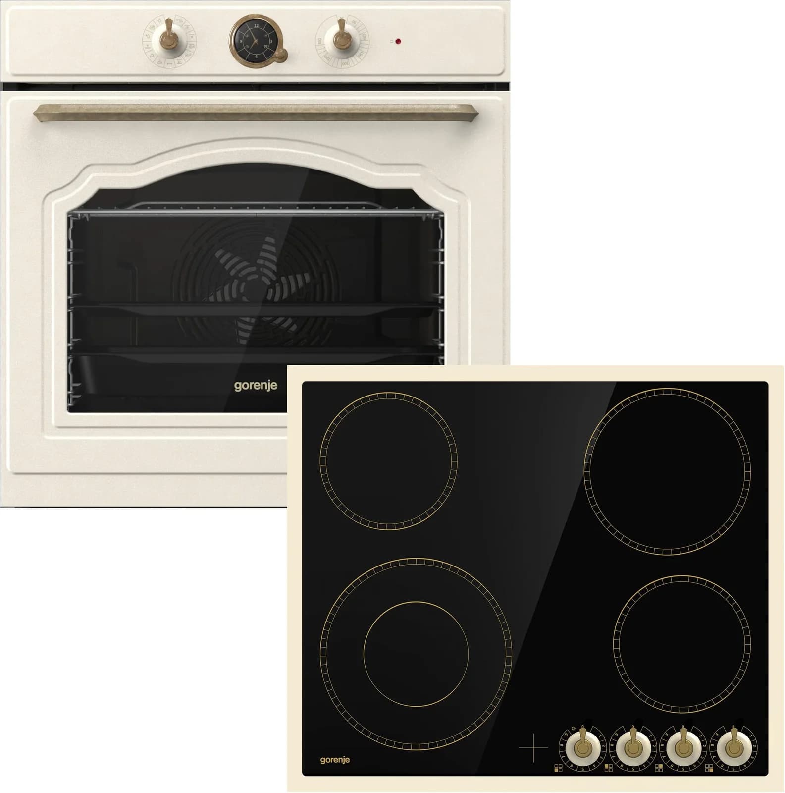 GORENJE Backofen-Set BOS737E301X Beige Energieeffizienz A AirFry