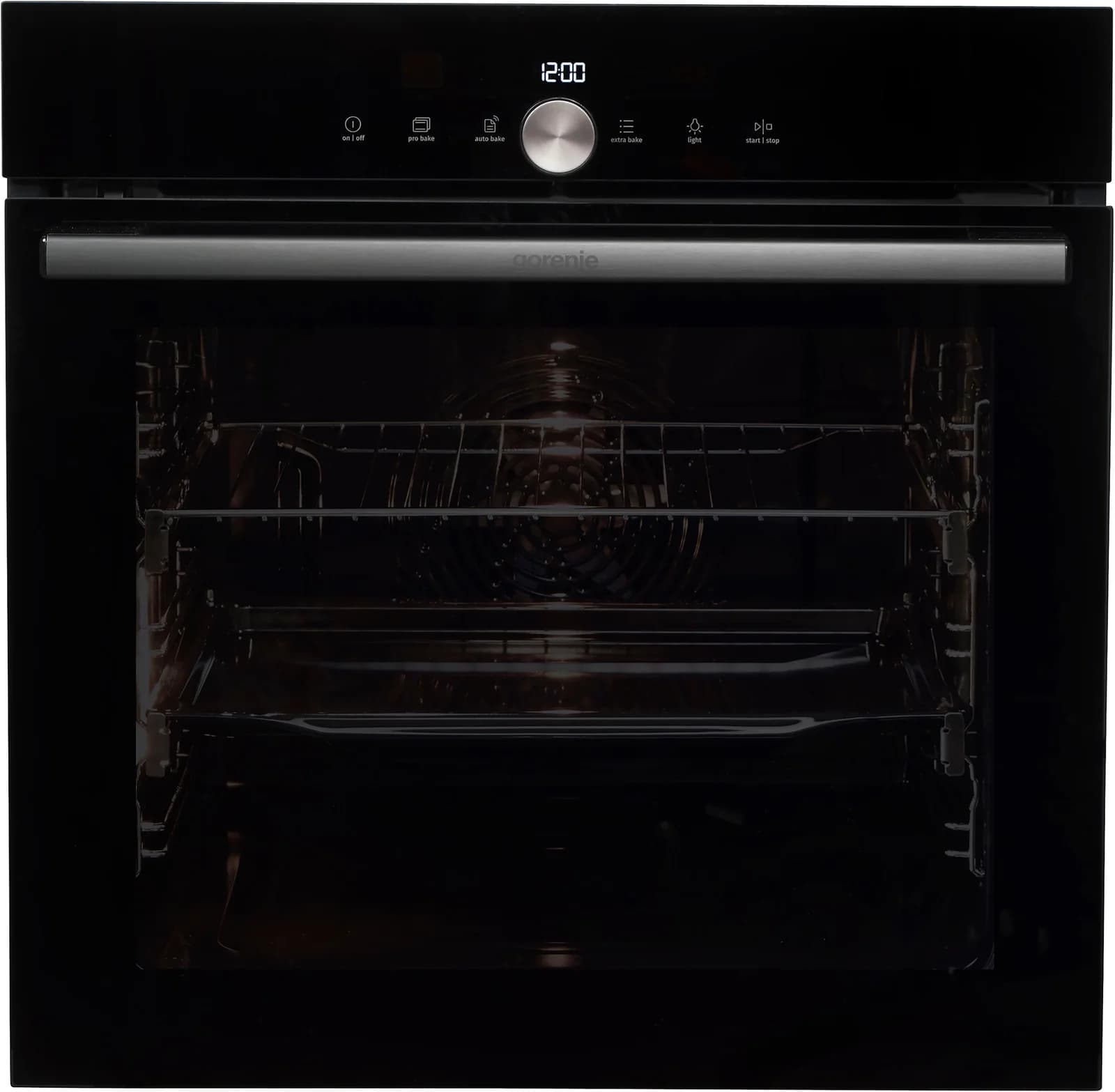 Moderner Glas-Backofen in Schwarz