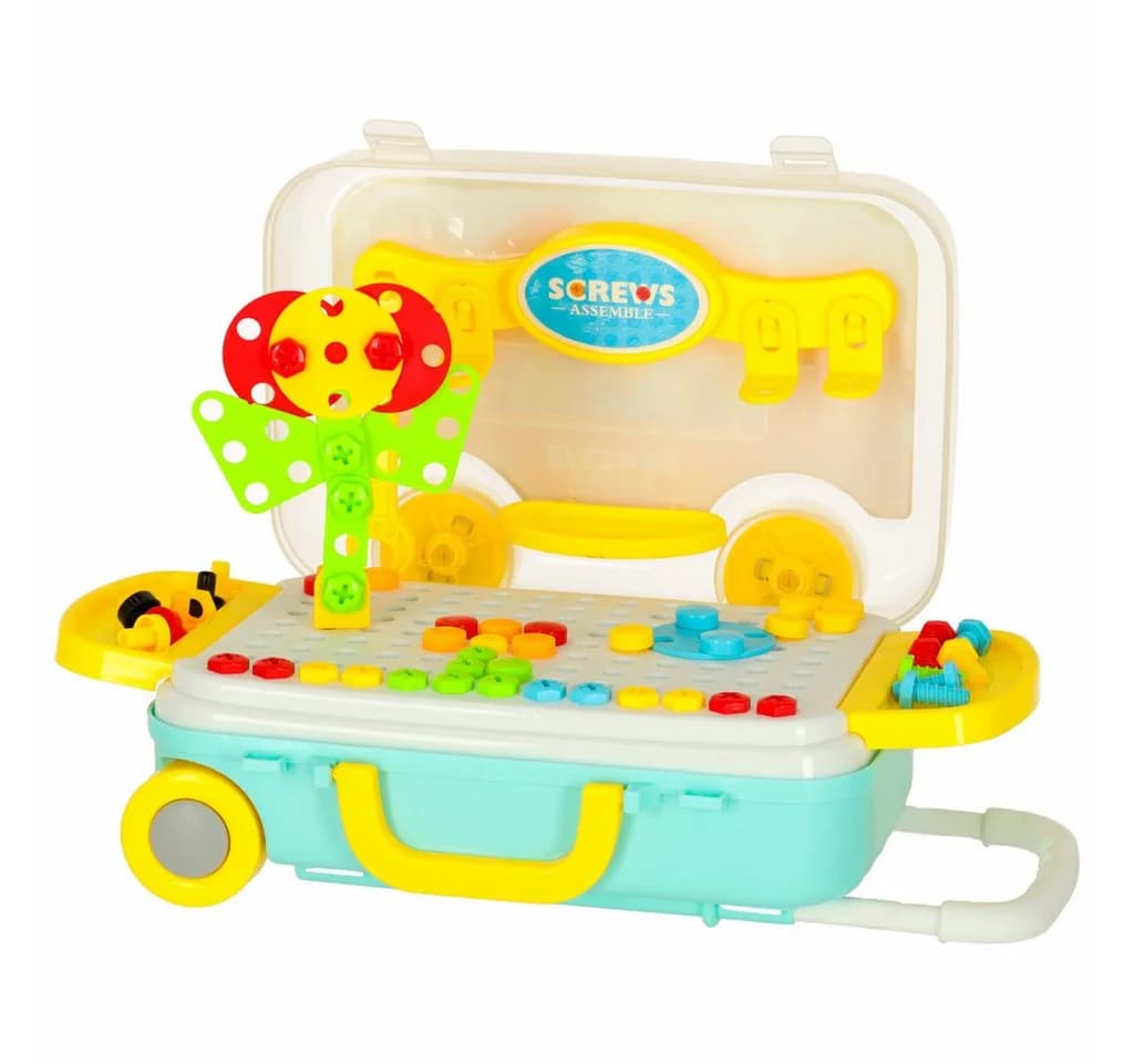 Ikonka Kinder Werkzeugkoffer Schraubspiel Konstruktionsset 258 Teile - Bild 5