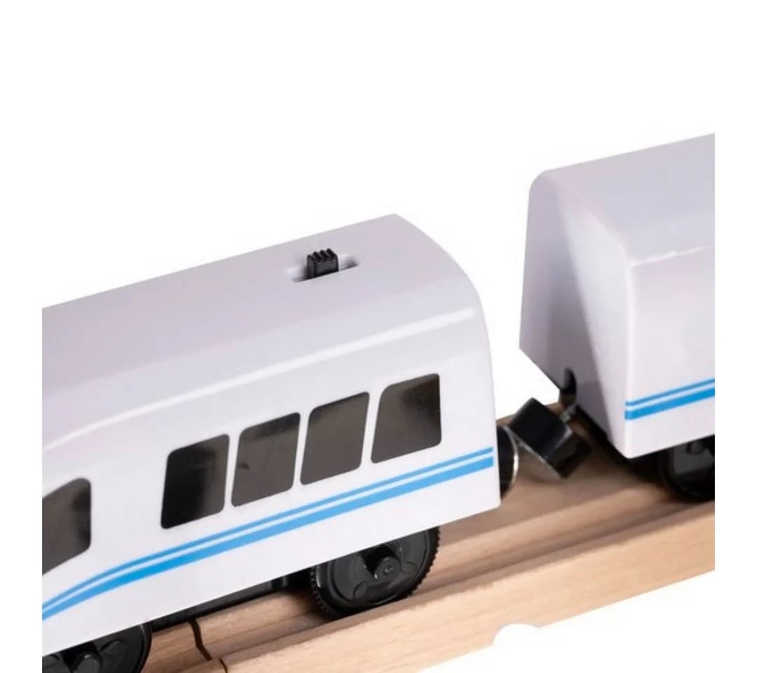 KRUZZEL Spielzeugeisenbahn-Set 37-tlg. Holzbahn mit Zug und Zubehör - Bild 4