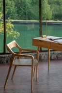 Mobello Stuhl Primera Zeitloser Massivholz Designerstuhl Beige Bild 2