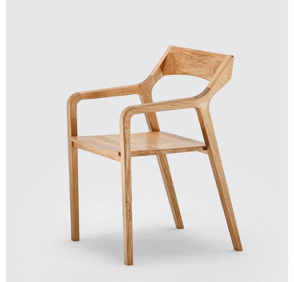 Mobello Stuhl Primera Zeitloser Massivholz Designerstuhl Beige - Bild 3