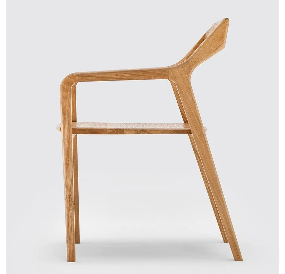 Mobello Stuhl Primera Zeitloser Massivholz Designerstuhl Beige - Bild 4