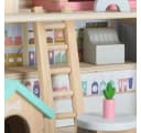 Ikonka Puppenhaus Tierhotel im Koffer mit Holzmöbeln und Tierfiguren Bild 1
