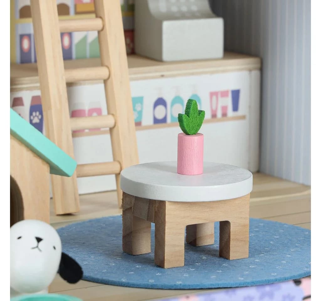 Ikonka Puppenhaus Tierhotel im Koffer mit Holzmöbeln und Tierfiguren - Bild 5