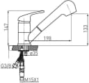 Faizee Granitspüle mit Siphon und Armatur Schwarz Rund Bild 5