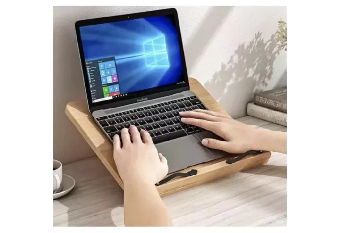MALATEC Bambus Buchstütze Verstellbar für Tablet Laptop - Bild 5