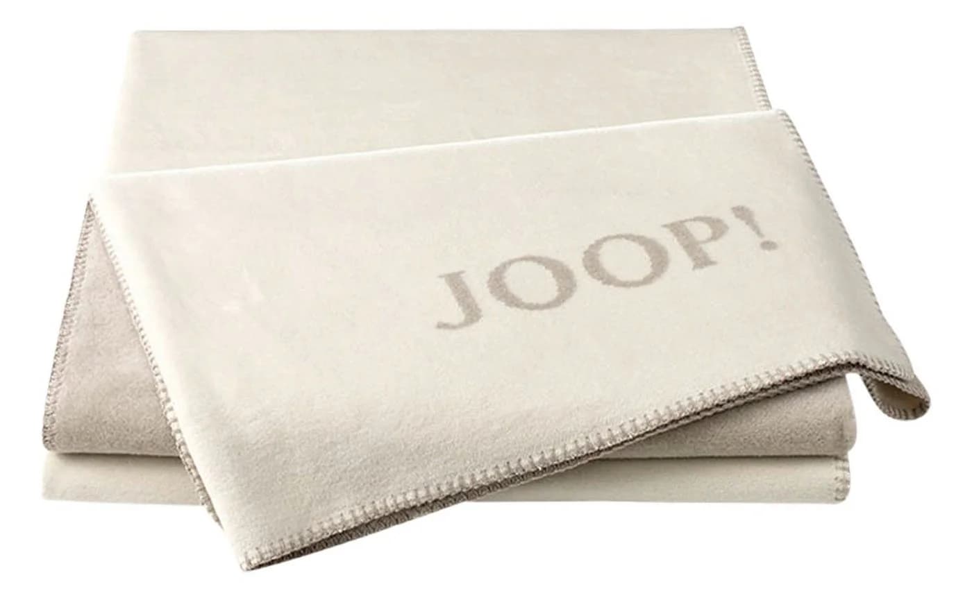 JOOP! Wohndecke Wendbar Ecru Weiß 150x200cm Baumwolle Polyester - Bild 2