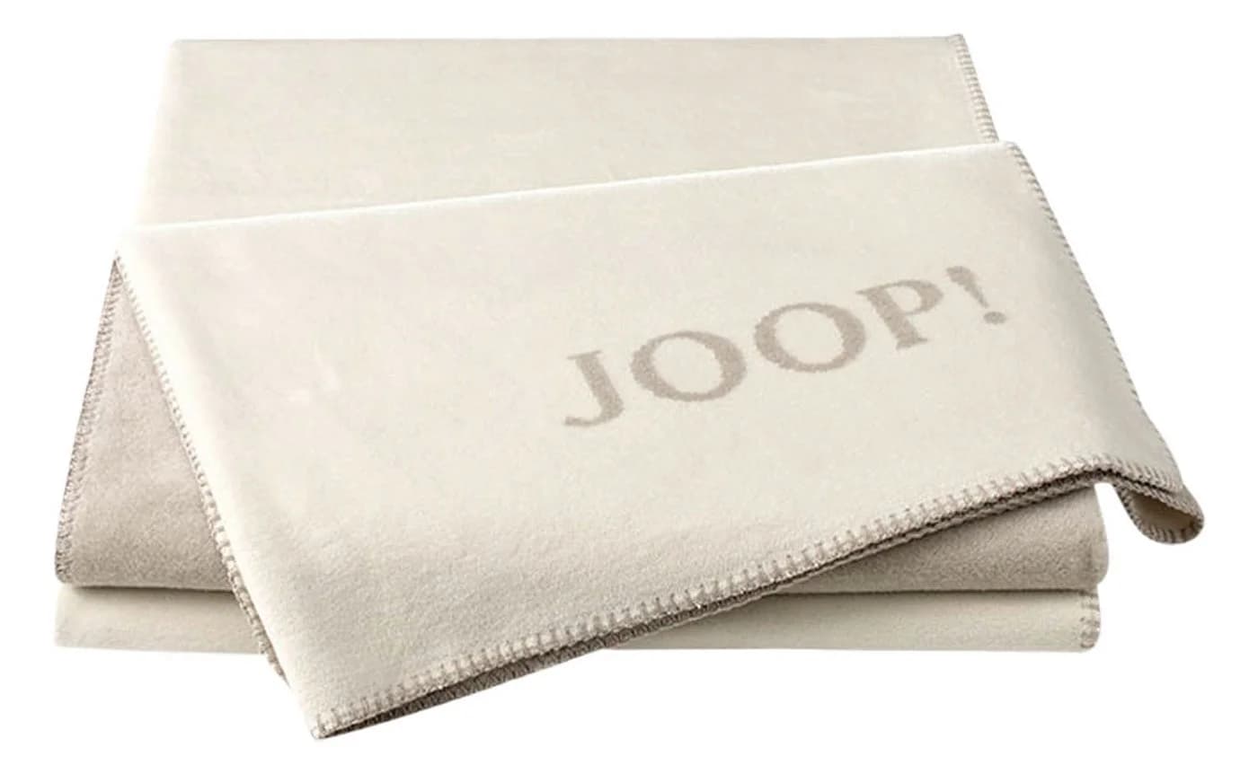 JOOP! Wohndecke Wendbar Ecru Weiß 150x200cm Baumwolle Polyester - Bild 3