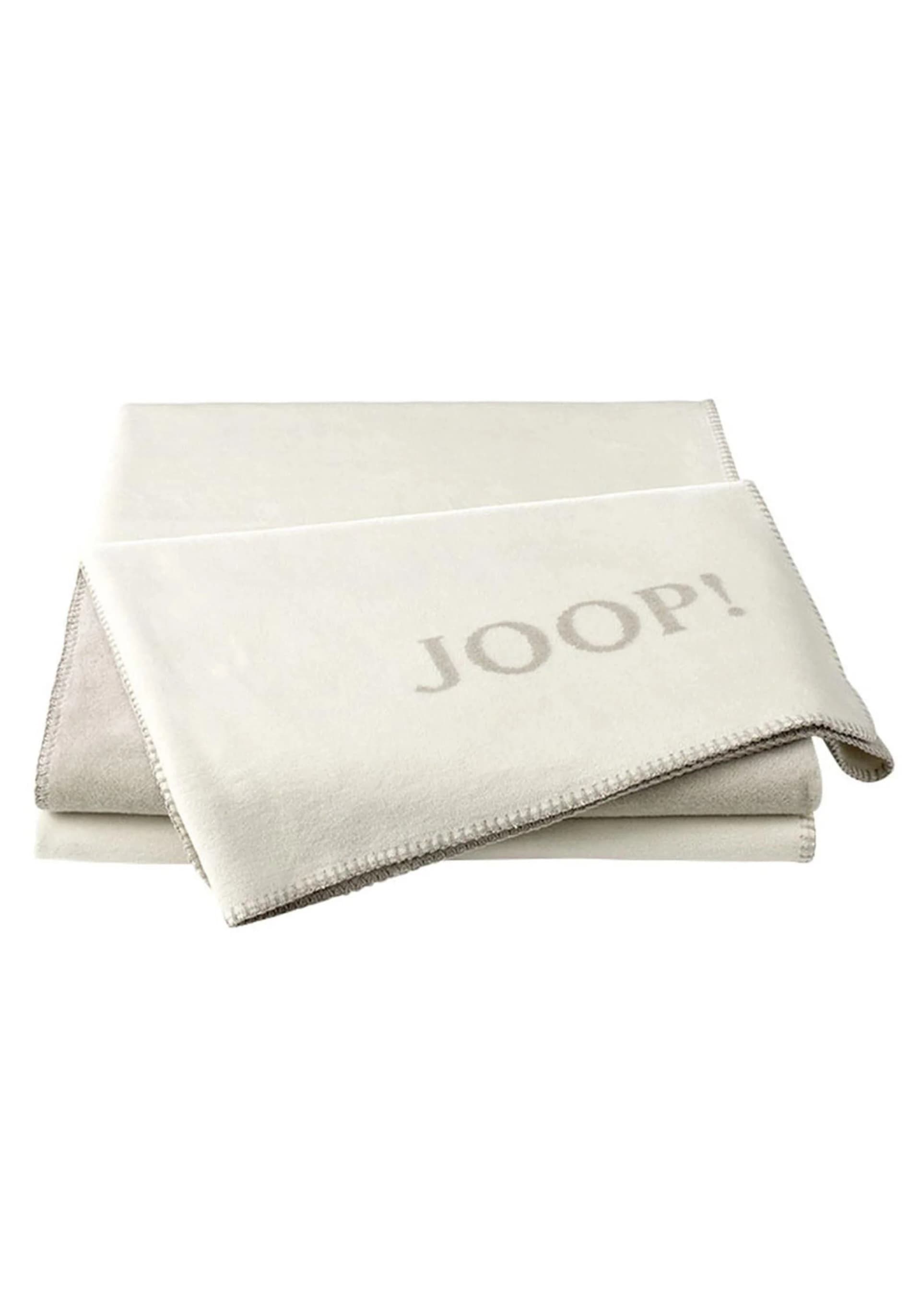 JOOP! Wohndecke Wendbar Ecru Weiß 150x200cm Baumwolle Polyester - Bild 4