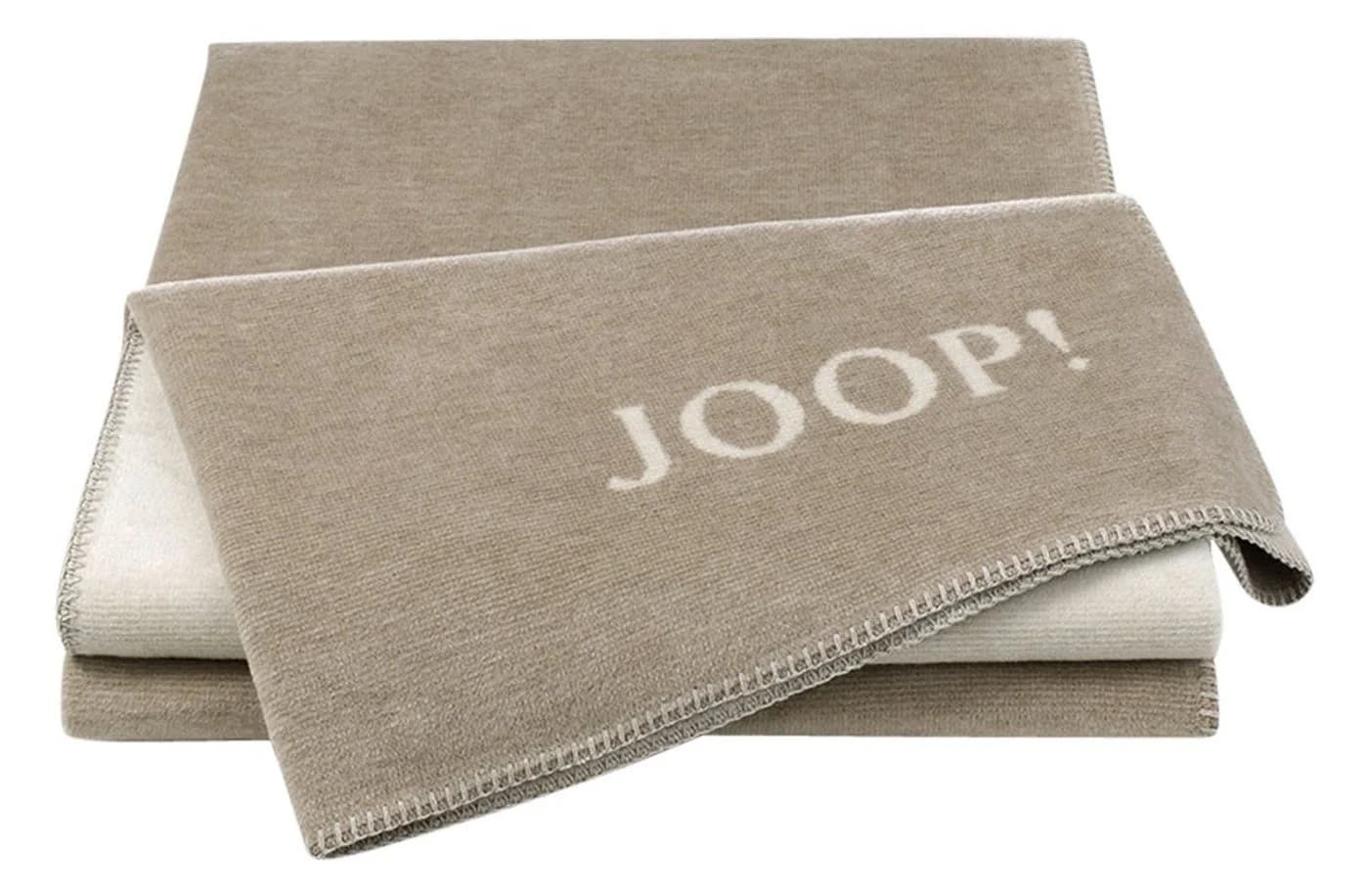 JOOP! Wohndecke Melange Doubleface Beige/Braun 150x200 cm