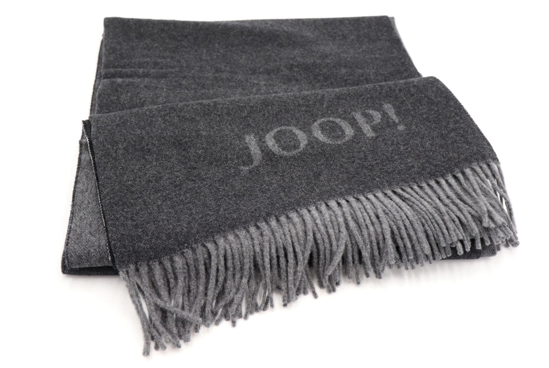 JOOP! FINE-DOUBLEFACE Plaid Grau Wolle Kaschmir