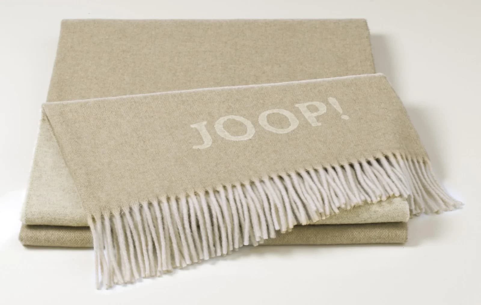 JOOP! FINE-DOUBLEFACE Plaid Beige Wolle Kaschmir