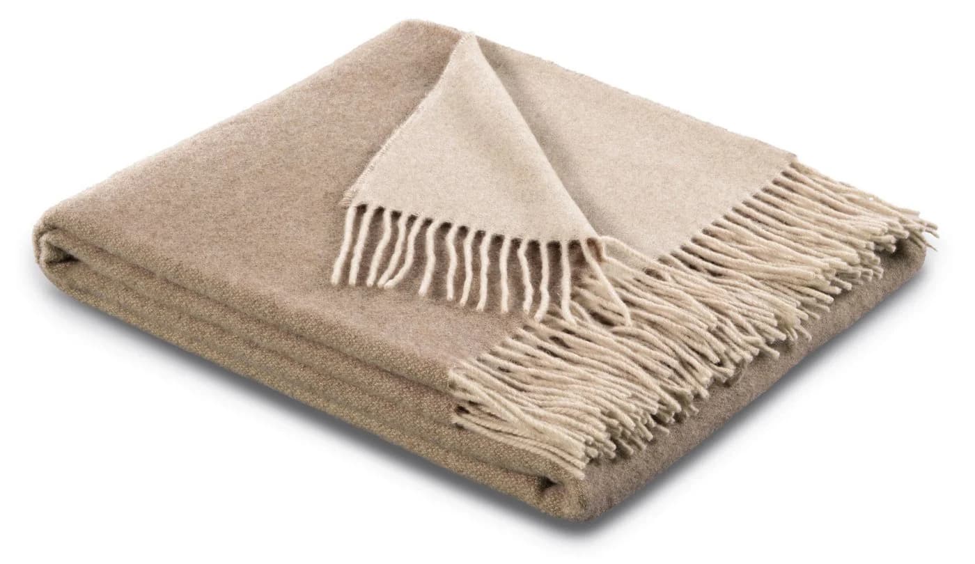 biederlack Kaschmirplaid 80% Wolle 20% Kaschmir Beige - Bild 2