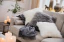 BIEDERLACK Wohndecke Soft Impression Grau Silber Kaschmir Wolle Bild 1