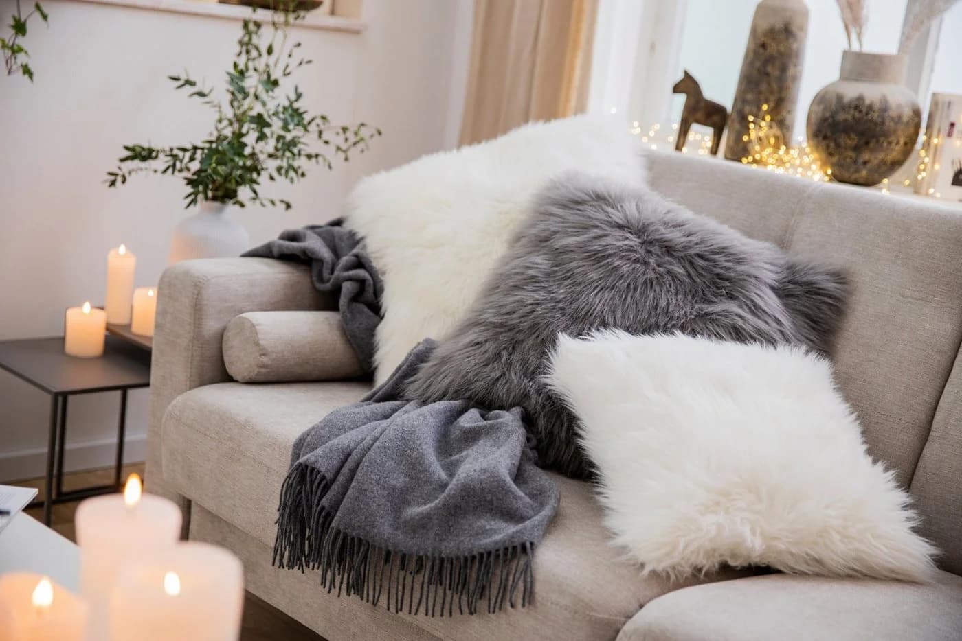 BIEDERLACK Wohndecke Soft Impression Grau Silber Kaschmir Wolle