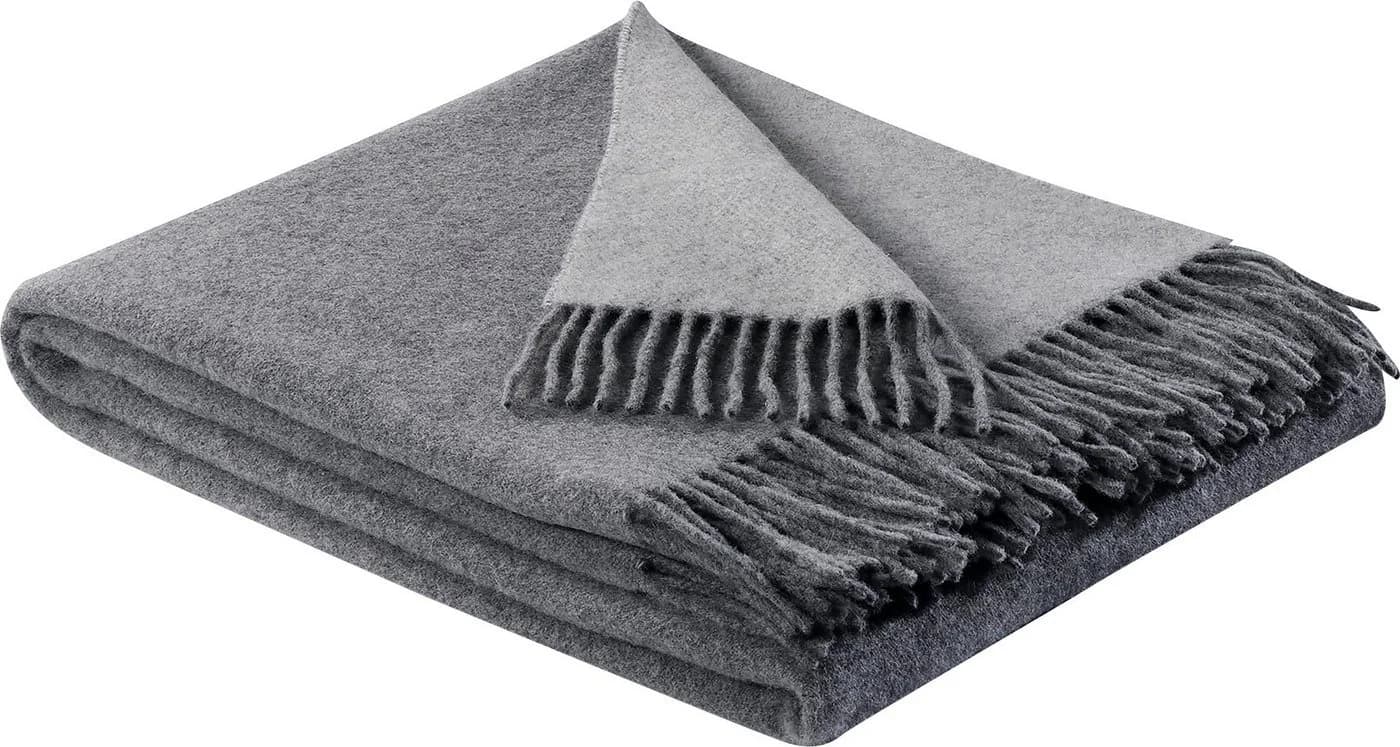 BIEDERLACK Wohndecke Soft Impression Grau Silber Kaschmir Wolle - Bild 2