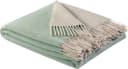 Biederlack Plaid teal-green Salbei Creme Kaschmir Wolle Doubleface Bild 3