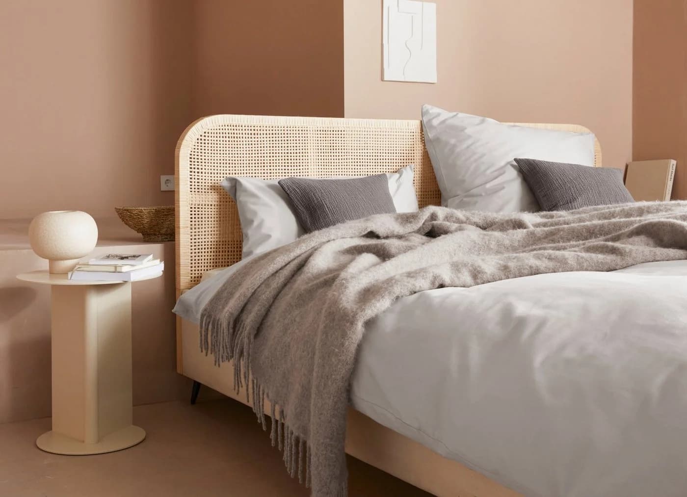 LeGer Home by Lena Gercke Plaid Sinja Grau mit Fransen - Bild 5