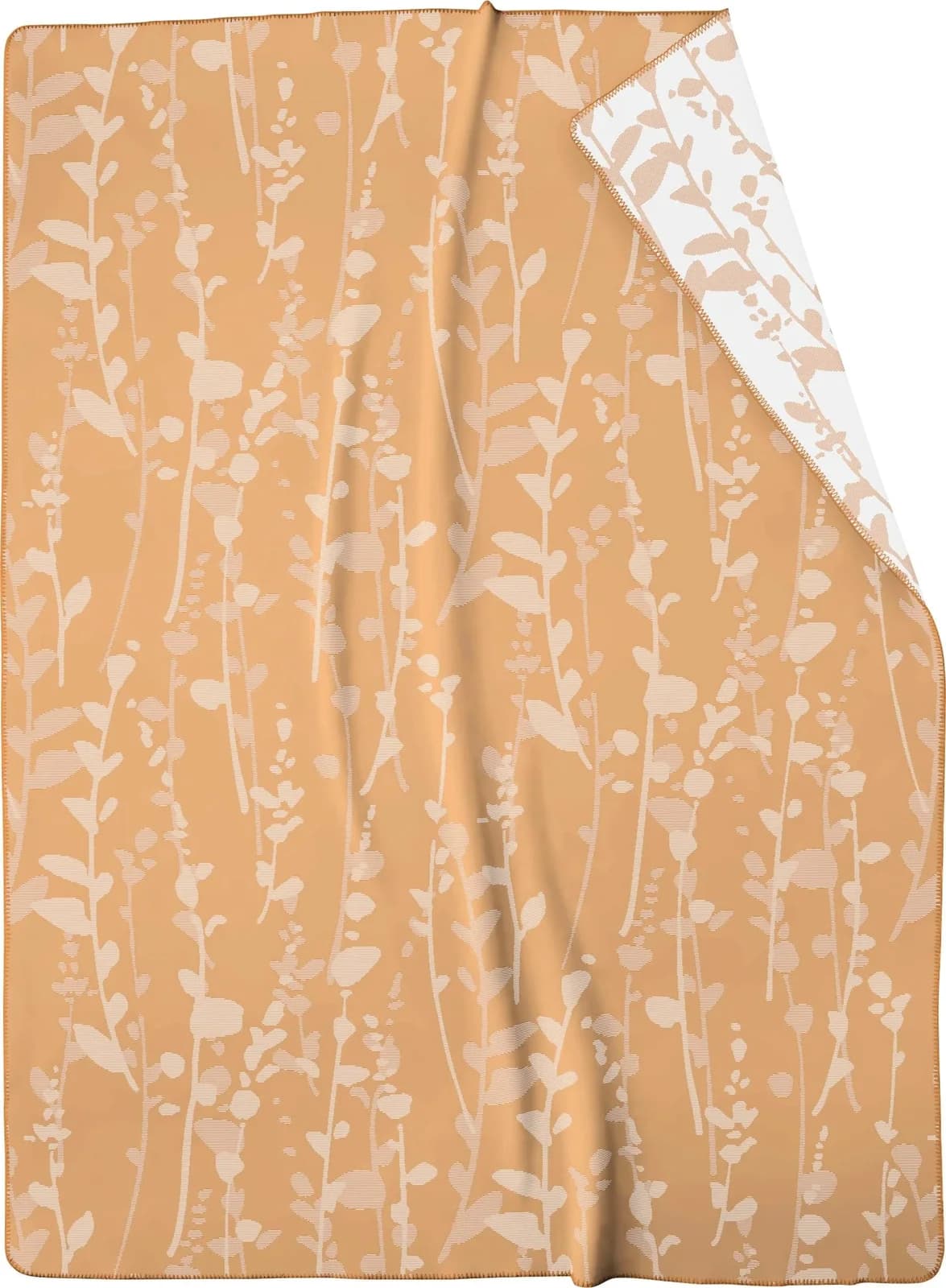 BIEDERLACK Wohndecke Eucalyptus Gelb Ecru Baumwolle Polyester