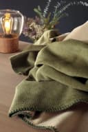 BIEDERLACK Wohndecke Melange Olive Beige Baumwolle Polyester Bild 1