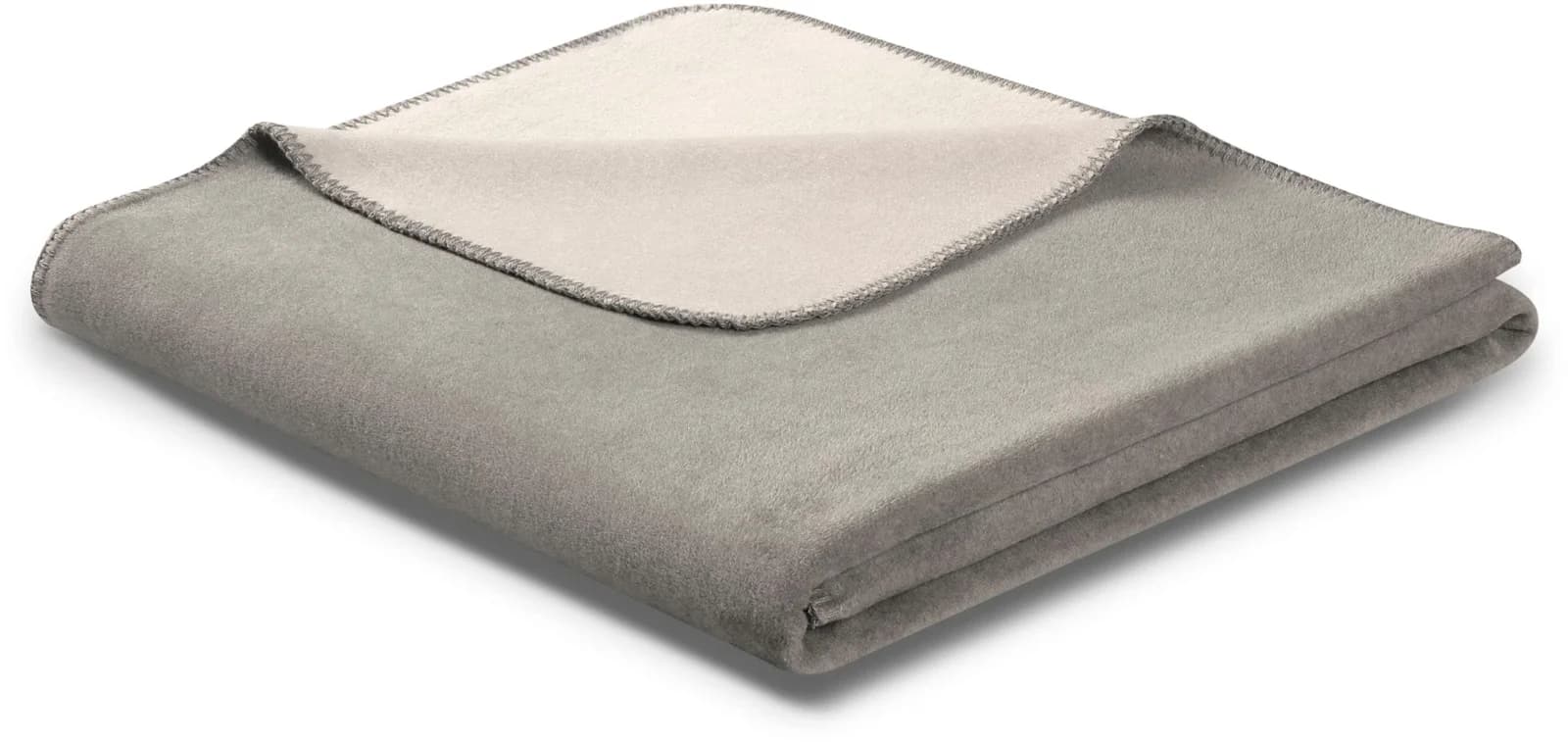 BIEDERLACK Doubleface Wohndecke Grau Graphit Rauch