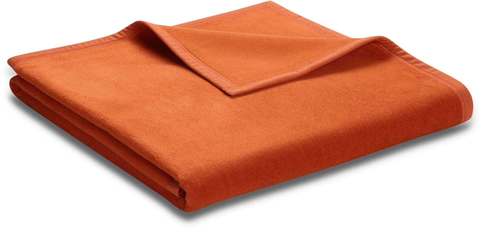 BIEDERLACK Unicolour Wohndecke Terra Orange Kuscheldecke