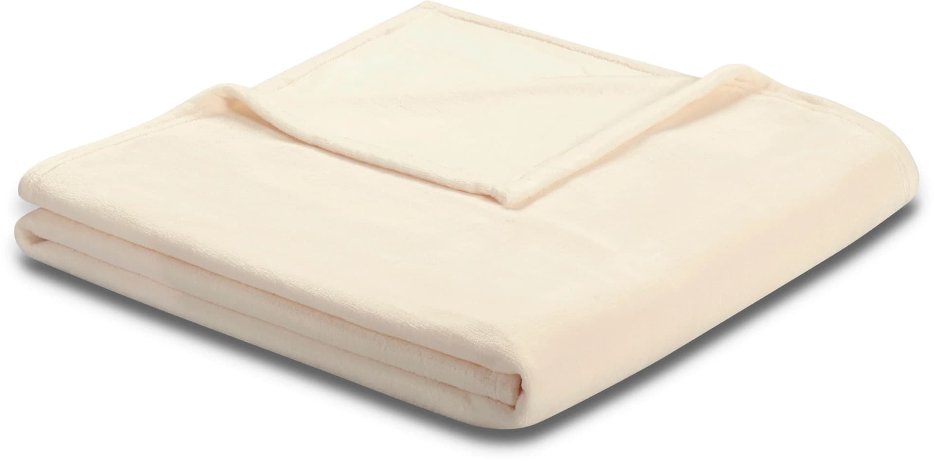 BIEDERLACK King Fleece Wohndecke Creme Polyester Kuscheldecke