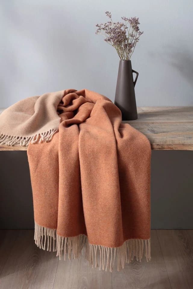 BIEDERLACK Wohndecke Soft Impression Doubleface-Look Beige Braun