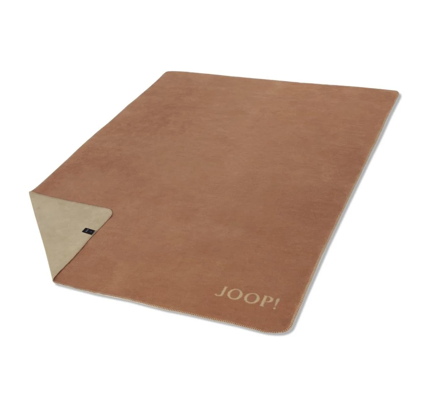 Joop Wohndecke Uni Doubleface Kupfer & Sand 150 x 200 cm kuschelig