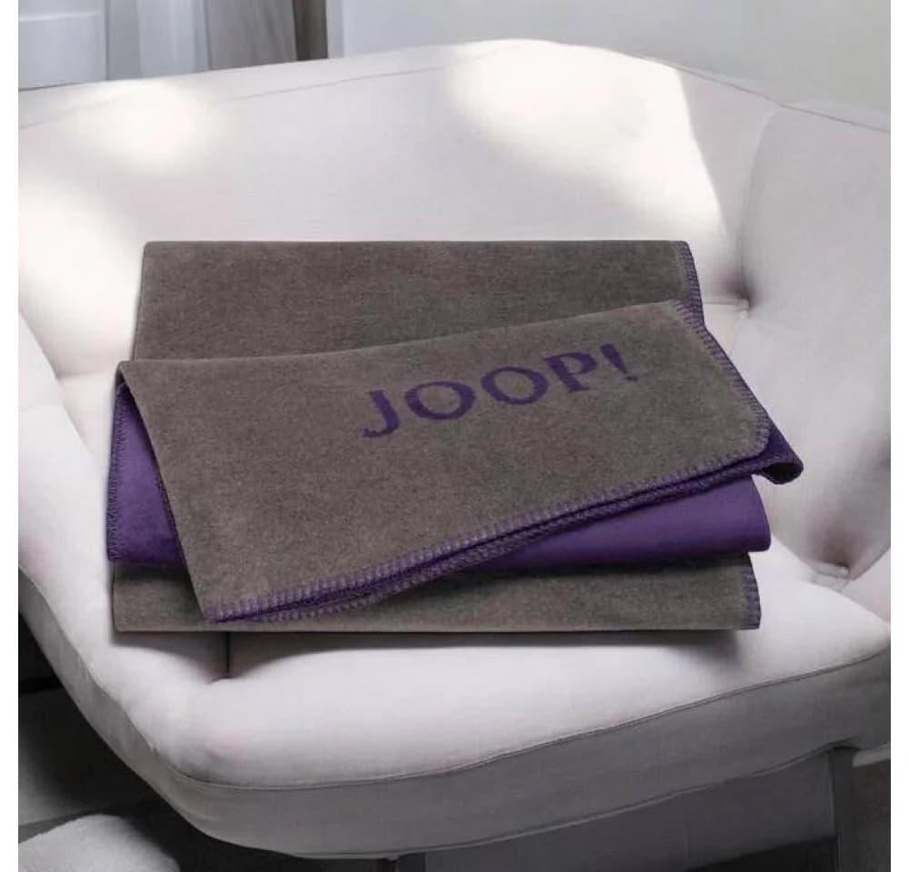 JOOP! Wohndecke Uni-Doubleface Schiefer Violett