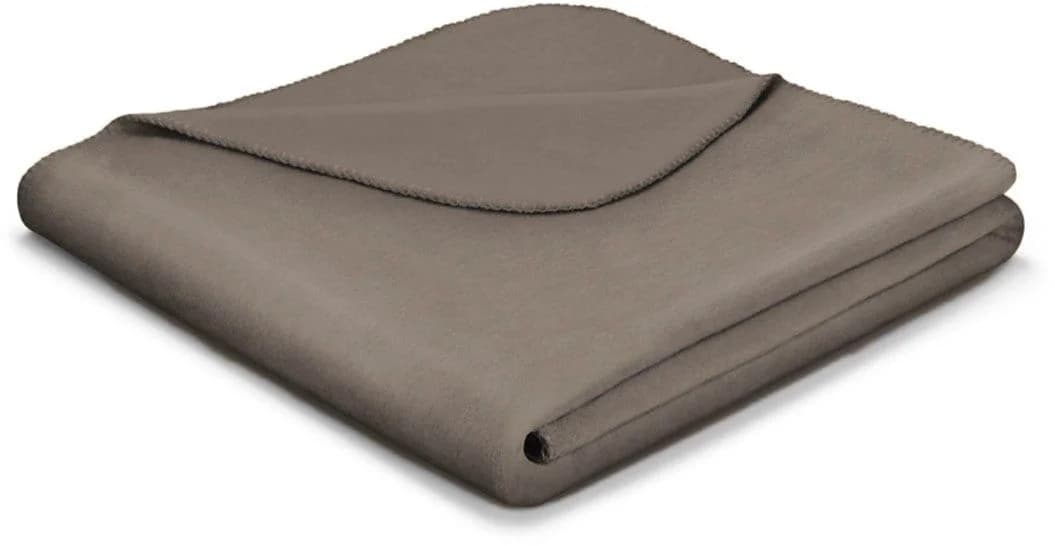 Biederlack Wohndecke Cotton Home Grau Taupe Baumwolle Polyacryl