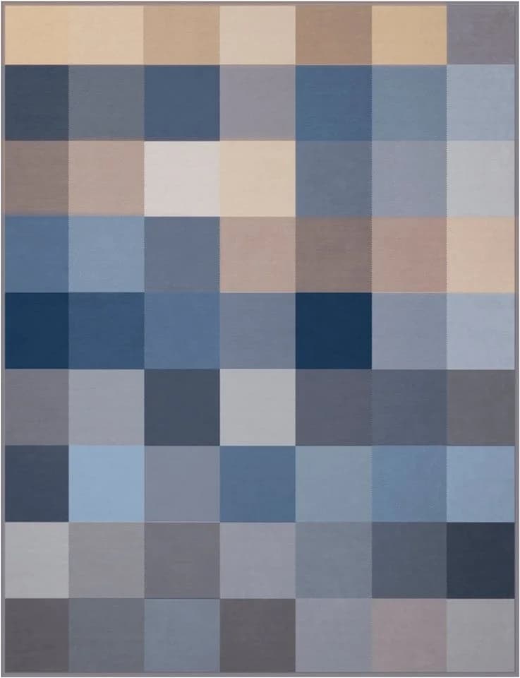 BIEDERLACK Wohndecke Woven Blau 100% Baumwolle Karo - Bild 2