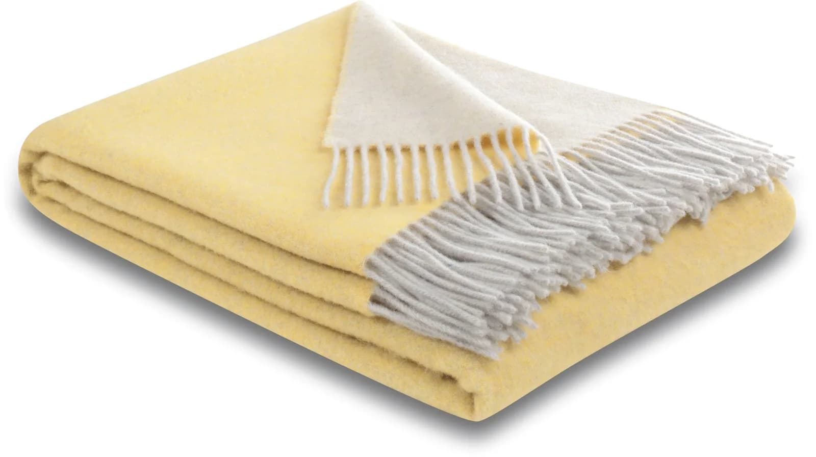 BIEDERLACK Wohndecke Soft Impression Doubleface Gelb Creme