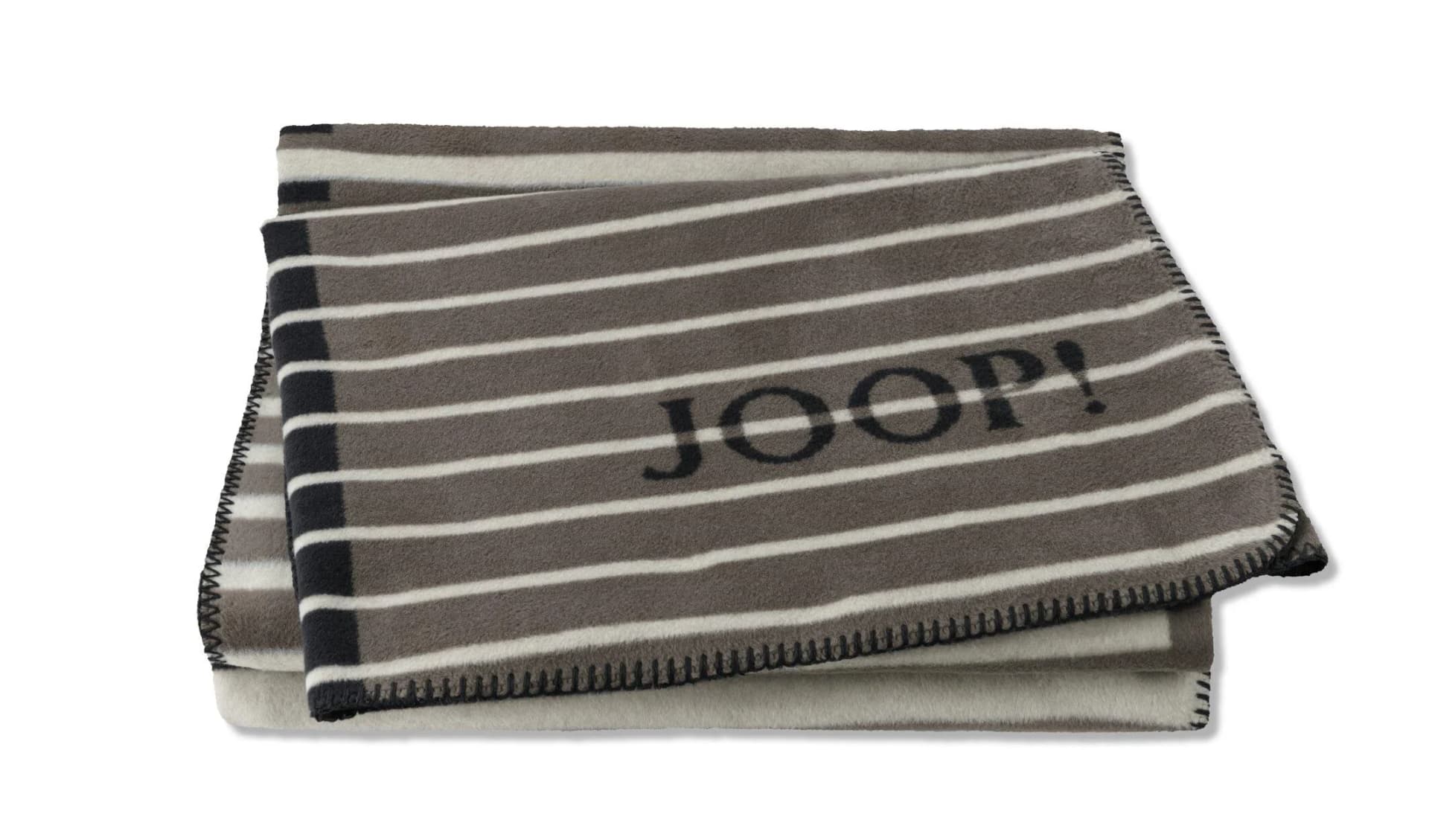 JOOP! Wohndecke DIVIDED Grau Baumwolle Polyacryl Polyester