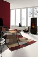Biederlack Wohndecke Cotton Home Karo-Motiv Braun Bild 1