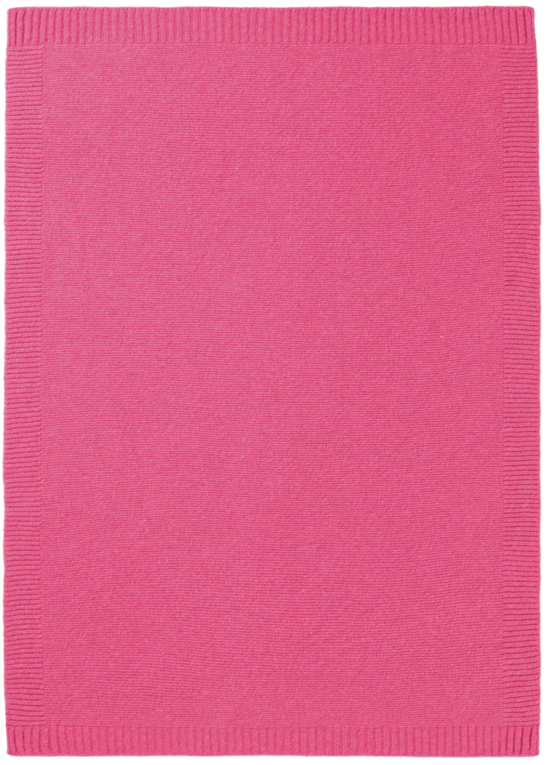 Babydecke Biederlack Wool Knit Rosa 75x100 cm Wolle