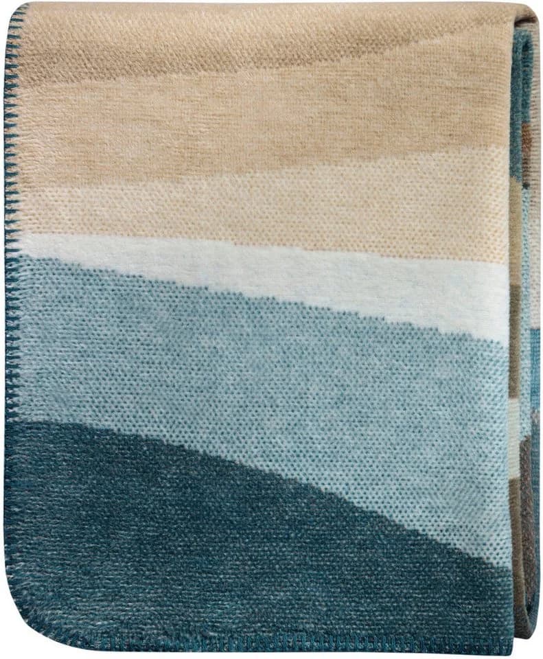 BIEDERLACK Wohndecke Iceland Horizon Beige Marmor Stone mit Zierstich
