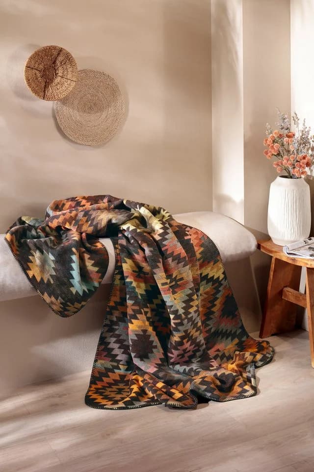 Wohndecke Nomad Bunt Ethno-Look