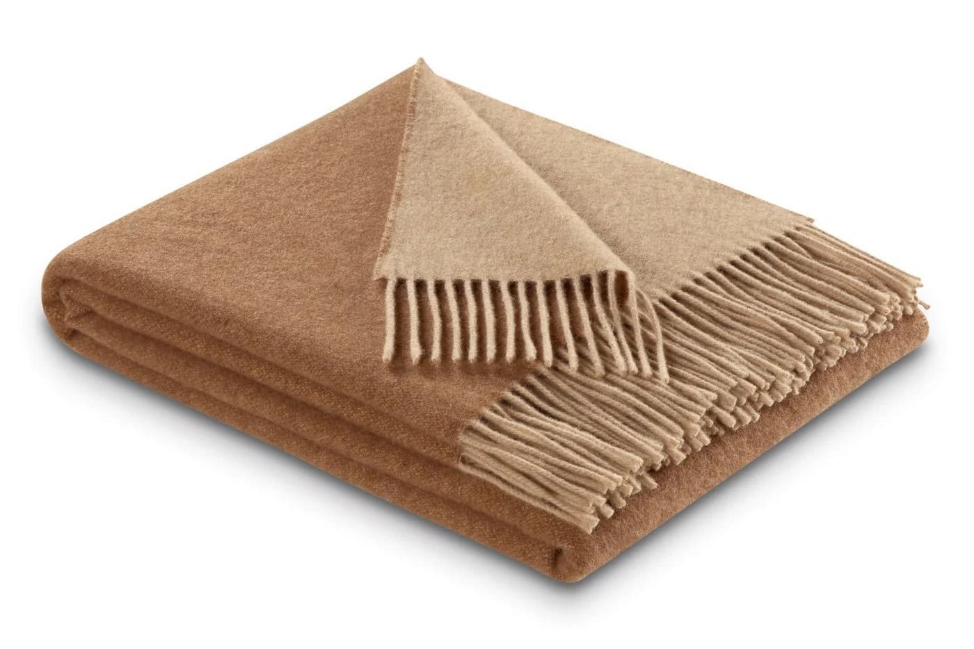 biederlack Kaschmirplaid 80% Wolle 20% Kaschmir Beige - Bild 2